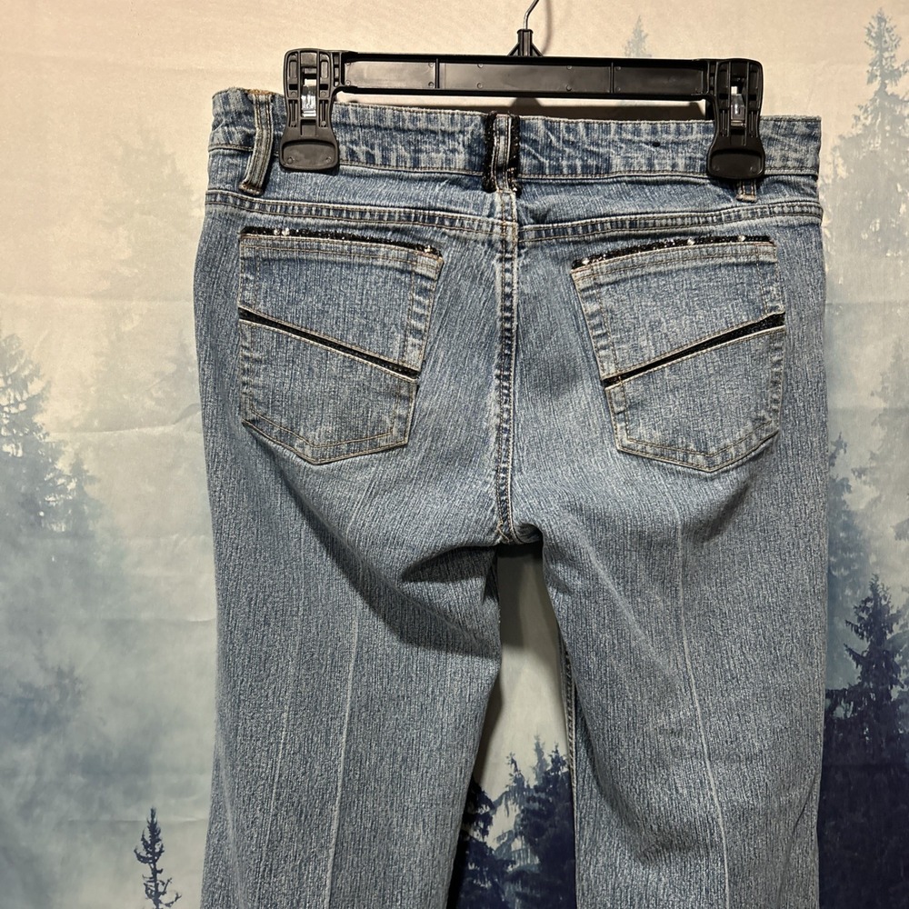 Vintage Y2K Zoey Beth Women's Bootcut Denim Jeans‎ 9/10 Medium Wash Stretch - Picture 7 of 11